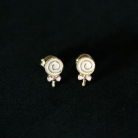 Earring Gold Plated Jewelry Semi Lollipop