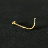 Nose Piercing 18k Gold Plated Nostril piercing Spike 0.8mm x 6mm
