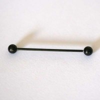 Piercing Bola Cruz Megabell odo de acero quirrgico Lnea Negro 1,2 mm x 36 mm