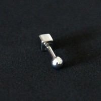 Piercing Tragus Steel Surgical 316L Cube 1,2mm x 6mm