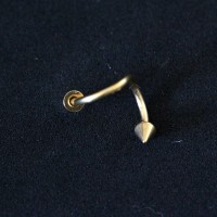 Piercing Twister Spike Yellow Gold Plated 24k 1,2mm x 8mm