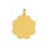 Gold Plated Pendant with engraved photo / Photoengraving 25.4 mm