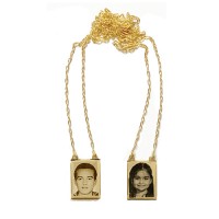 Scapular Gold 18k 0750 with photo engraved / Photoengraving 60cm - 10.3mm x 14.0mm