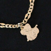 Children's bracelet Semi Jewelry Gold Plated Rabbit Sheep and Cat 14cm / 1.0mm