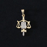 Pendant Semi Jewelry Gold Plated Right