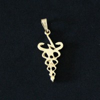 Pendant Semi Jewelry Gold-plated Physiotherapy