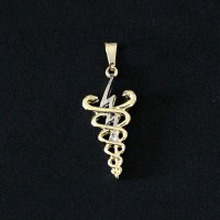 Pendant Semi Jewelry Gold-plated Physiotherapy
