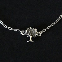 925 Silver Bracelet Aged Tree of Life 18 / 20cm