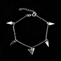 925 Silver Triangle Bracelet 18 / 20cm
