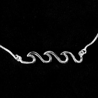 925 Silver Three Waves Bracelet 18 / 20cm