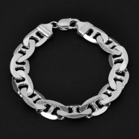 Bracelet Silver Loops 14 mm / Length 22 cm