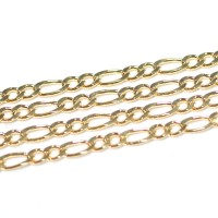 Chain Gold Plated Grumet 3x3 50cm / 3.0mm