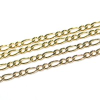 Chain Gold Plated Grumet 3x3 60cm / 3.0mm