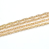 Cadena chapado en oro tejida 50cm / 2.0 mm