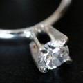 Ring 925 Silver Solitaire with Zirconia Stone