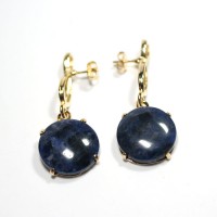 Semi Earring Gold Plated Jewelry with Natural Stone Star