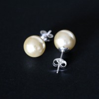 シルバー真珠の耳飾り925
