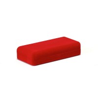 Box Earring in Velvet (Red)