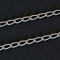 Necklace Grum flattened Steel 50cm / 3mm
