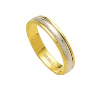 Alliance Gold and 18k White Gold 750 Width 4.10mm Height 1.50mm