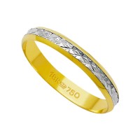 Alliance Gold and 18k White Gold 750 Width 3.00mm Height 0.70mm