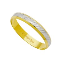 Alliance Gold and 18k White Gold 750 Width 3.50mm Height 0.80mm