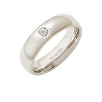 Alliance Anatomic 18k White Gold 750 with a brilliant 11.00 Points Width 5.40mm Height 2.20mm