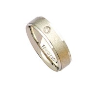 Alliance Anatomic 18k White Gold 750 with a brilliant of 6.00 Points Width 6.00mm Height 1.50mm