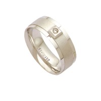 Alliance Anatomic 18k White Gold 750 with a Bright Points 3:50 7:00 mm Width Height 1.50mm