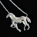 Necklace Silver Horse and Horseshoe Summer Collection
