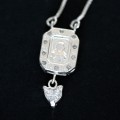925 Little Silver Scapular Sacred Heart Studded with Zirconia Stone