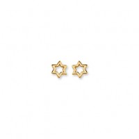 Earring 18k Gold Hollow Star
