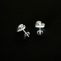 925 Silver Heart Earrings with Zirconia