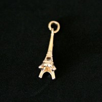 Pingente Semi Jia Folheado a Ouro Torre Eiffel
