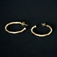 Semi Jewelry Earring Plated Gold Medium Fris