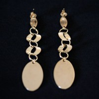 Earring Gold Plated Jewelry Semi Absolute