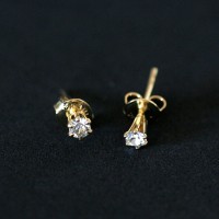 Earring Gold Plated Jewelry Semi Slim