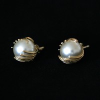 Earring Gold Plated Jewelry Semi Pearl gladiator 2