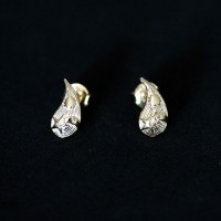 Earring Gold Plated Jewelry Semi Small Drops Estrelar