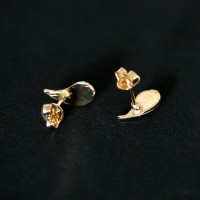 Earring Gold Plated Jewelry Semi Small Drops Estrelar