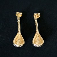 Semi Jewelry Earring Plated Gold Medium Miss