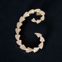 Semi Earring Jewelry Gold Plated Ear Cuff Hearts