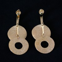 Semi Jewelry Earring Plated Gold Medium Glamur