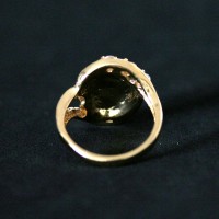 Joyera del anillo Semi Chapado en oro rosa con diamantes de imitacin con Piedras Zirconia