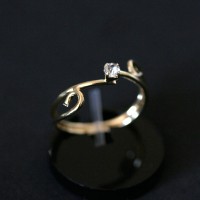 Ring Gold Plated Jewelry Semi Gloss