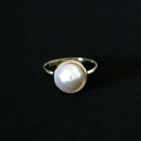 Semi Ring Jewelry Gold Plated Pearl