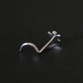 18k White Gold Nose Piercing Butterfly with 01 Stone Zirconia