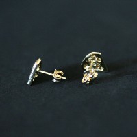 Semi Earring Jewelry Gold Plated Diamond