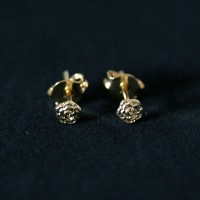 Semi Earring Jewelry Gold Plated Flower