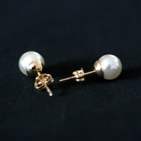 Earring Gold Plated Jewelry Semi Pearl